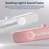 FULMINARE Bluetooth Speaker with 26W HD Sound, Portable Speaker Up to 30H Playtime, AUX&TF-Card&USB Input, LED Lights, Speakers Bluetooth 5.3 Wireless for Home/Party/Outdoor, Birthday Gift (White) view 3