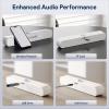 FULMINARE Bluetooth Speaker with 26W HD Sound, Portable Speaker Up to 30H Playtime, AUX&TF-Card&USB Input, LED Lights, Speakers Bluetooth 5.3 Wireless for Home/Party/Outdoor, Birthday Gift (White) view 4