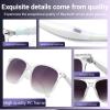 SKEKECIE AI Smart Translation Glasses for Travel & Business, Real-Time 100+ Language Translator, Wireless Open-Earphones Design with Music Playback & Touch Control,Lightweight Eyewear (WH/VT) view 4