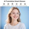AI Smart Glasses for Men & Women, AI-Powered By Translation, Noise Reduction, Open Ear Audio Mic & Speakers, Translation Glasses with Color-Change Lenses, Support 169 Languages, Business/Travel(Brown) view 2