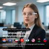 AI Smart Glasses for Men & Women, AI-Powered By Translation, Noise Reduction, Open Ear Audio Mic & Speakers, Translation Glasses with Color-Change Lenses, Support 169 Languages, Business/Travel(Brown) view 3