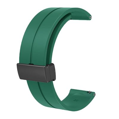 LinnaLove 16mm-20mm silicone Replacement watch band with Quick Release for Smart watch and id Bracelets-Green-1515-16