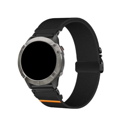 22mm 26mm Nylon Elastic Strap For Garmin Fenix 8 7 7X 6 6X 5XPlus Quick Fit Sports Band Accessories(Black Black,26mm)