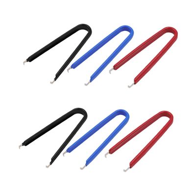 TEHAUX 6pcs U-shape Chip Picker Tool for Electronics Mixed Grabber for Easy Component Pickup for Repairs Tv Mobile Laptop and More