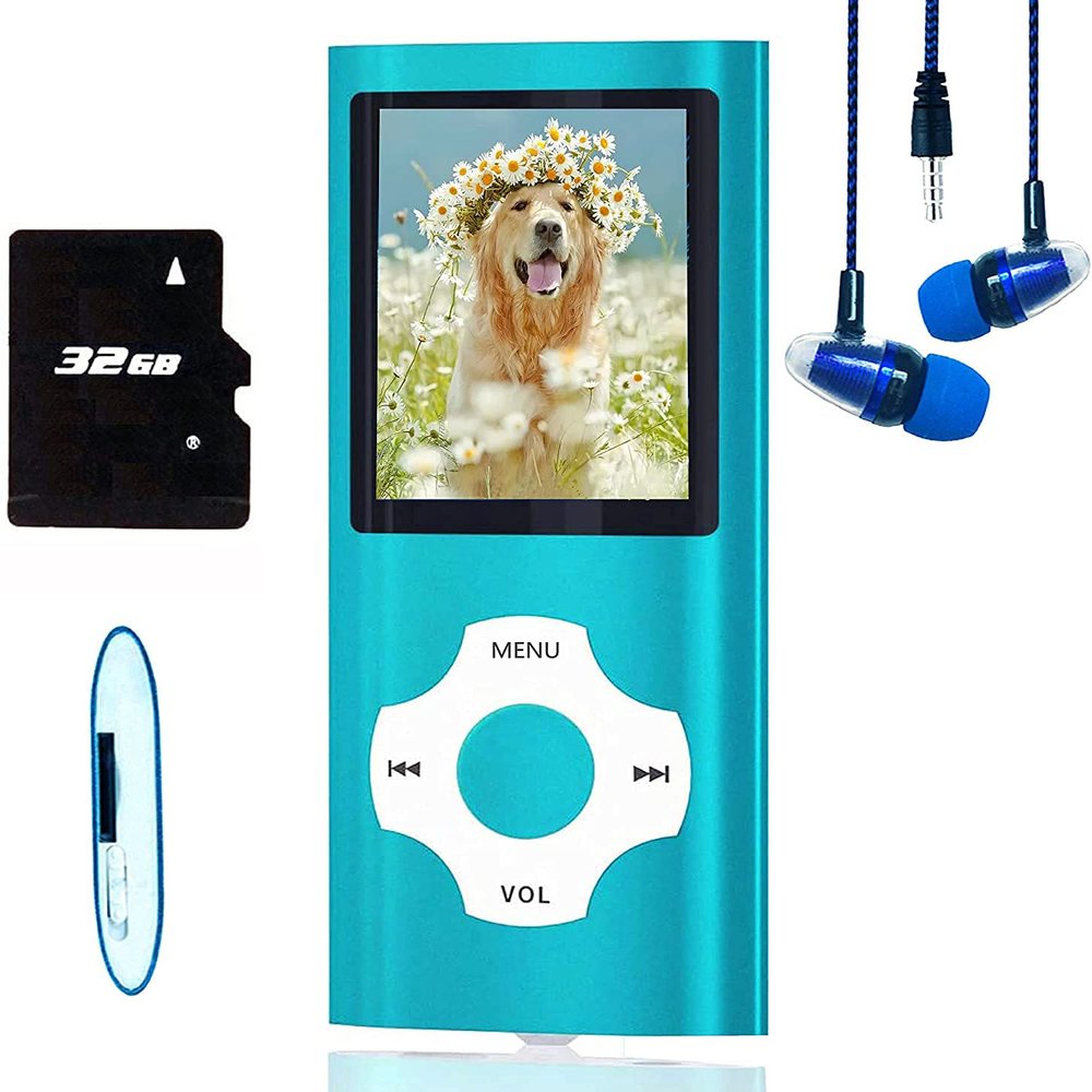 MP3 Player, Hotechs MP3 Music Player with 32GB Memory SD Card Slim Classic Digital LCD 1.82'' Screen Mini USB Port with FM Radio, Voice Record