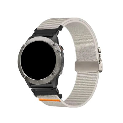 22mm 26mm Nylon Elastic Strap For Garmin Fenix 8 7 7X 6 6X 5XPlus Quick Fit Sports Band Accessories(Starlight Black,22mm)