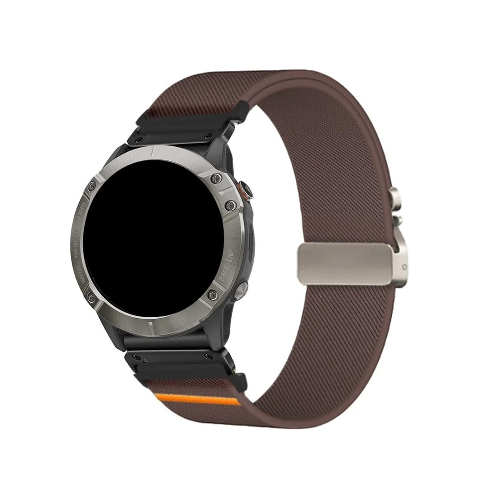 22mm 26mm Nylon Elastic Strap For Garmin Fenix 8 7 7X 6 6X 5XPlus Quick Fit Sports Band Accessories(Smoke Purple Black,26mm)