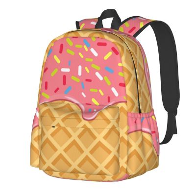 ixygoiv Chocolate Ice Cream Colorful Candy Backpacks 15 Inch Laptop Backpack Multipurpose Double Shoulder Bag for Men Women Gifts