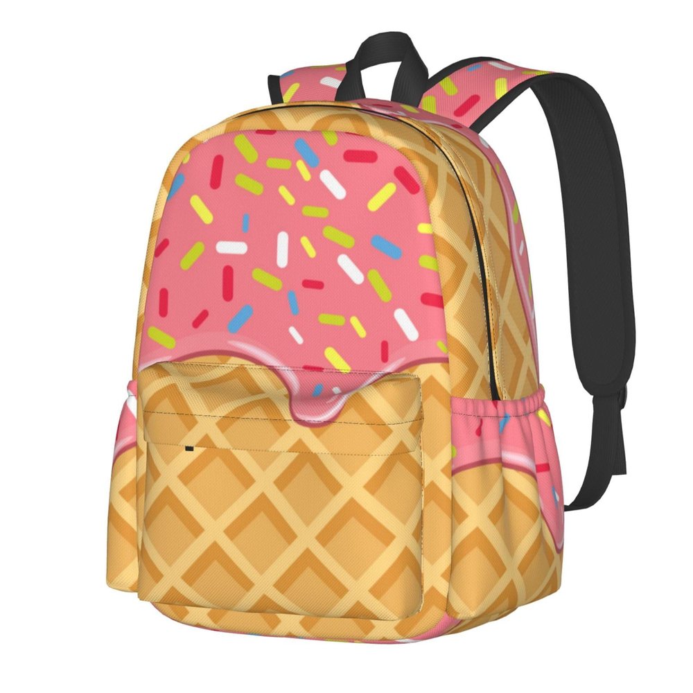 ixygoiv Chocolate Ice Cream Colorful Candy Backpacks 15 Inch Laptop Backpack Multipurpose Double Shoulder Bag for Men Women Gifts