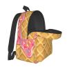 ixygoiv Chocolate Ice Cream Colorful Candy Backpacks 15 Inch Laptop Backpack Multipurpose Double Shoulder Bag for Men Women Gifts view 2