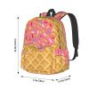 ixygoiv Chocolate Ice Cream Colorful Candy Backpacks 15 Inch Laptop Backpack Multipurpose Double Shoulder Bag for Men Women Gifts view 4