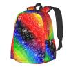 ixygoiv Rainbow Hippie Peace Sign Art Backpacks 15 Inch Laptop Backpack Multipurpose Double Shoulder Bag for Men Women Gifts view 1