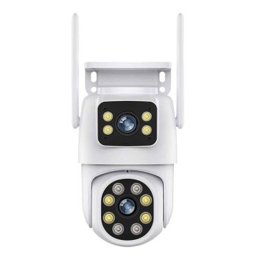 4K 8MP PTZ Camera with Dual-Lens, Dual Screen, Auto Tracking, Motion Detection, Outdoor Security Camera, Two-Way Audio, IP66 Waterproof, 4MP HD Option(4MP Add 32G Card)