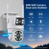 4K 8MP PTZ Camera with Dual-Lens, Dual Screen, Auto Tracking, Motion Detection, Outdoor Security Camera, Two-Way Audio, IP66 Waterproof, 4MP HD Option(4MP Add 32G Card) view 2