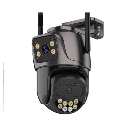 4K 8MP Outdoor Wireless PTZ Security Camera, Dual Lens with AI Auto Tracking, HD Surveillance Camera with Motion Detection, Color Night Vision, 2-Way Audio(8MP with 64G Card)
