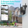 4K 8MP Outdoor Wireless PTZ Security Camera, Dual Lens with AI Auto Tracking, HD Surveillance Camera with Motion Detection, Color Night Vision, 2-Way Audio(8MP with 64G Card) view 4