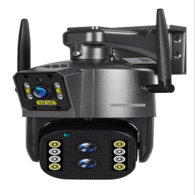 8MP 4K Outdoor PTZ Camera, Dual Lens & 10X Optical Zoom, AI Auto Tracking, Waterproof Security CCTV, Motion Detection, Night Vision, Two-Way Audio, WiFi & Wired(WiFi 8MP Add 128GB)