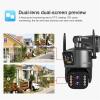 8MP 4K Outdoor PTZ Camera, Dual Lens & 10X Optical Zoom, AI Auto Tracking, Waterproof Security CCTV, Motion Detection, Night Vision, Two-Way Audio, WiFi & Wired(WiFi 8MP Add 128GB) view 4