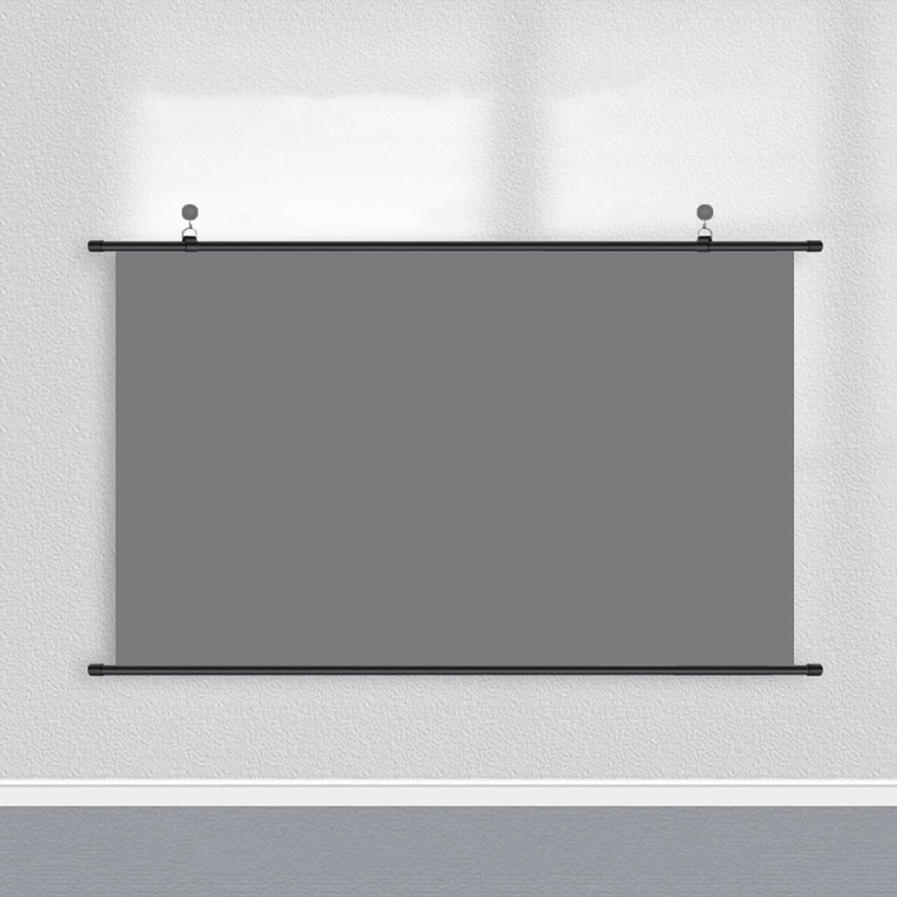 16:9 HD Projection Screen, Wall/Ceiling Mounted Pull Down Manual Projector Screen Movie Screen, for Home Theater Backyard Party Movie Nights(72"(16:9))