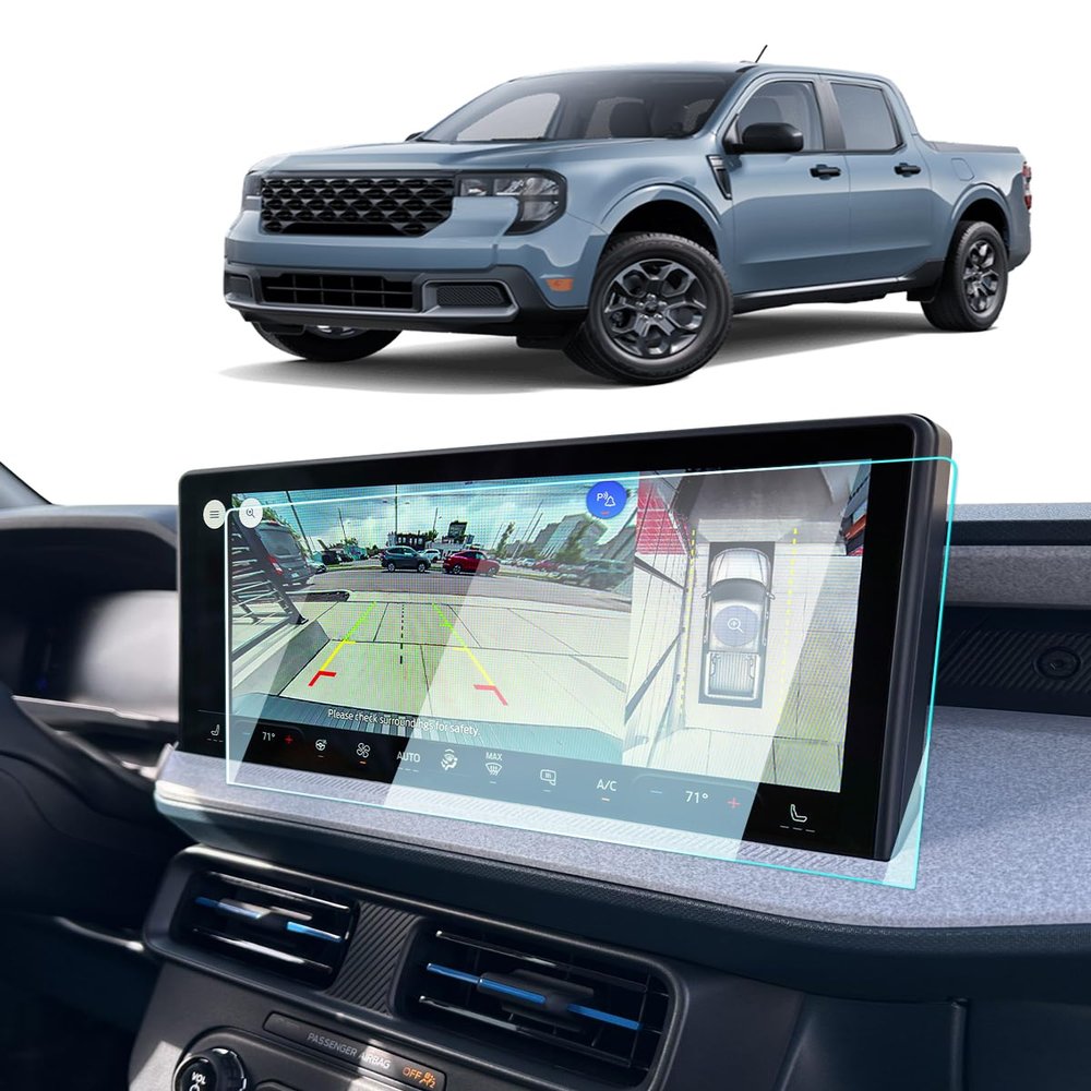 2025 Maverick Screen Protector - For Ford Maverick (XL/XLT/Lobo/Lariat/Tremor) 13.2 Inch Touchscreen, 2025 Maverick Truck Accessories Navigation 9H Tempered Glass Anti-Fingerprints Scratch Cover