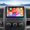 2+32G Android 13 Double Din Car Stereo for Dodge RAM 1500 2500 3500 2009-2012 with 10.1 Inch Touchscreen Radio Built-in Wireless Carplay/Android Auto/GPS/Bluetooth/FM/AUX-in/SWC/Backup Camera view 1