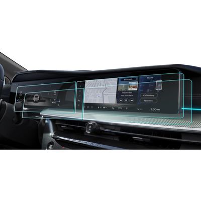 (4PCS) 2025 2026 Murano Screen Protector For Nissan Murano (SV/SL/Platinum) 12.3Inch Navi+12.3Inch Dash Touchscreen Cover, 2025 2026 Murano Accessories Navigation HD Transparent Nano Film Anti-Fingerprints
