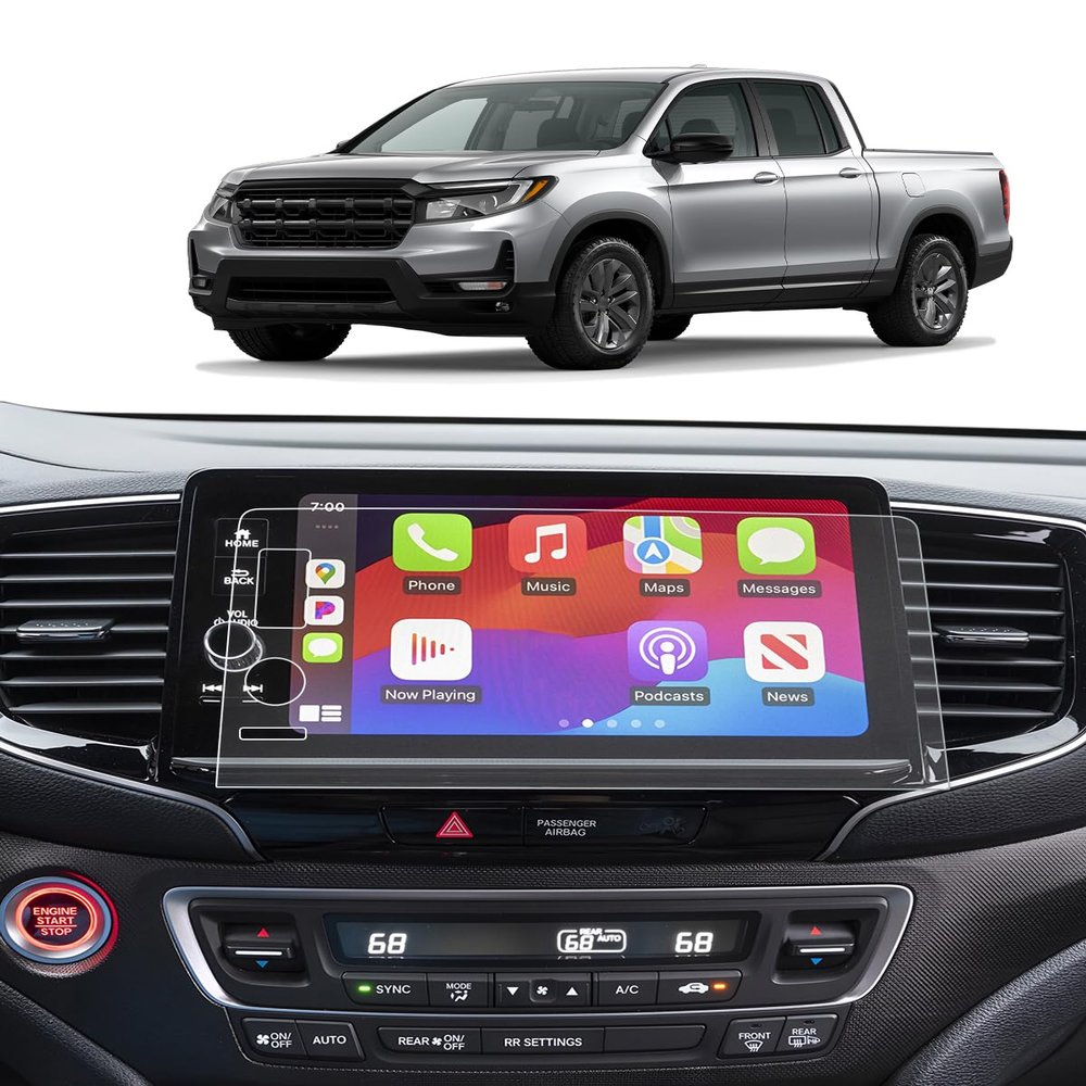 2024-2026 Ridgeline Matte Anti-Glare Screen Protector - For Honda Ridgeline (Sport/RTL/TrailSport/Black Edition) 9 Inch Touchscreen, 2025 2026 Ridgeline 9H Tempered Glass Anti-Fingerprints Scratch Cover