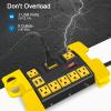 CCCEI Heavy Duty Power Strip with USB, Workshop 8 Outlet Surge Protector 2700 Joules, Industrial Metal 15Amp Power Strip, 20 FT Extension Cord and Wide Spaced Black. view 2
