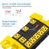 CCCEI Heavy Duty Power Strip with USB, Workshop 8 Outlet Surge Protector 2700 Joules, Industrial Metal 15Amp Power Strip, 20 FT Extension Cord and Wide Spaced Black. view 3