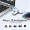ORICO 2TB External SSD Read/Write Speeds up to 1050MB/s Dual-Port USB 3.2 Gen 2+USB C Portable SSD with 90 Click-Stop Rotating for iPhone 15/16/17 Series/Mac/Android- A10 view 3