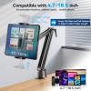 Adjustable Portable Monitor Stand 15.6" - 360 Rotating Base Tall Tablet Desk Arm Holder Stand for iPad Air/Pro/Mini Swivel Flexible Bed Clamp Mount Soporte para Tablet/Monitor Portatil/Ereader view 2
