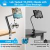 Adjustable Portable Monitor Stand 15.6" - 360 Rotating Base Tall Tablet Desk Arm Holder Stand for iPad Air/Pro/Mini Swivel Flexible Bed Clamp Mount Soporte para Tablet/Monitor Portatil/Ereader view 3