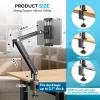 Adjustable Portable Monitor Stand 15.6" - 360 Rotating Base Tall Tablet Desk Arm Holder Stand for iPad Air/Pro/Mini Swivel Flexible Bed Clamp Mount Soporte para Tablet/Monitor Portatil/Ereader view 4