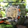 Military Smart Watches Built-in GPS, 170+ Sport Modes for Men with Flashlight, Smartwatch for Android Phones and iPhone, 1.43" AMOLED Screen Bluetooth Call Compass Altimeter (Sivler & Camo (2 Bands)) view 2