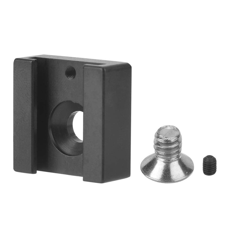 Mtlavishness 1/4 Inch Screw Aluminium Alloy Flash Hot Shoe Mount Lightweight Easy to Install for Camera Tripod and Photo Studio Kit with CNC Machining and Space Expansion