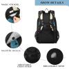 Krafig Bowling Pins Balls Stars Backpack Girls Boys Elementary Bookbags School Bags Laptop Backpack Travel Daypack Safe Reflective Stripes view 3