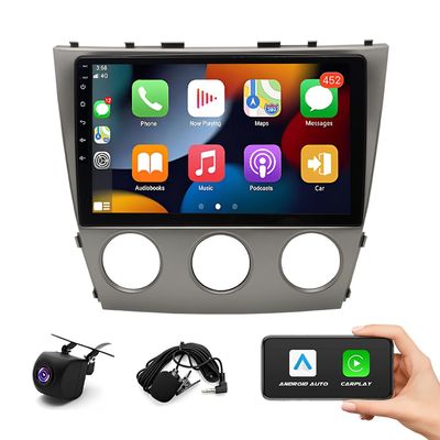 4+64G 10inch Car Radio Stereo with w/carplay w/Android Auto for Toyota for Camry 2007-2013 Double Din w/android13 Touch Screen Car Radio Receiver w/WiFi GPS w/Bluetooth SWC AHD Backup Camera Mic