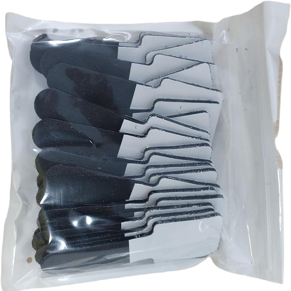 40PCS Self-Adhesive Hook and Loop Cable Ties & Straps Sticky-Back Cord Organizer for Under Desk, Home Office, Kitchen (Black)