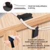 40PCS Self-Adhesive Hook and Loop Cable Ties & Straps  Sticky-Back Cord Organizer for Under Desk, Home Office, Kitchen (Black) view 2