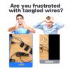 40PCS Self-Adhesive Hook and Loop Cable Ties & Straps  Sticky-Back Cord Organizer for Under Desk, Home Office, Kitchen (Black) view 3