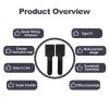 40PCS Self-Adhesive Hook and Loop Cable Ties & Straps  Sticky-Back Cord Organizer for Under Desk, Home Office, Kitchen (Black) view 4