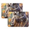 13-inch Leather Laptop Sleeve, Cute Owl Print Slim Shockproof Insertion Design Laptop Case for Office, School, Travel view 3