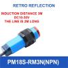 M18 Transparent Glass Detection Photocell Diffuse Reflect Feedback Sensor Proximity Switch Motion Detector(PM18S-RM3N) view 2