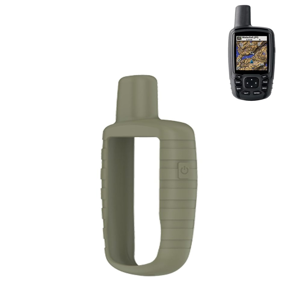 Case for Garmin GPSMAP 64S/62s/63, WUNIAK Soft Silicone Protective Portable Scratch Shock Resistant Shell Case for Garmin GPSMAP 64S/62s/63Jungle Green