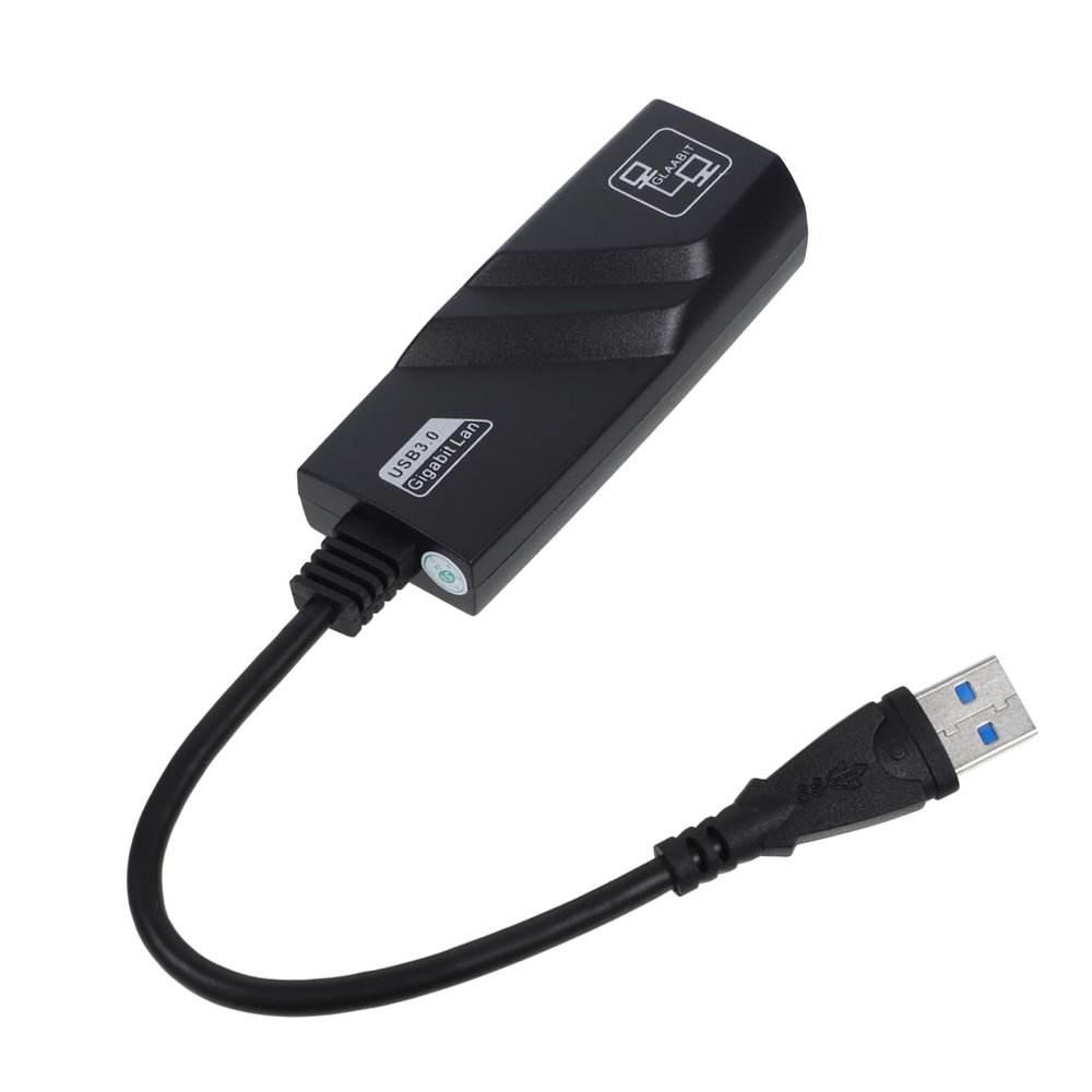 Housoutil USB 3.0 to Gigabit Ethernet Adapter for PC Laptop and Gaming Driver Free 1000M Network Adapter Black Compact Design for Travel and Home Use