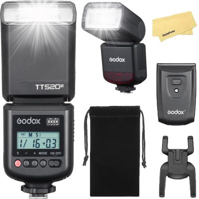 Godox TT520III TT520 III TT520-III 433MHz GN33 Camera Flash Speedlite with RT Transmitter for Canon Sony Nikon Fujifilm Olympus Pentax and Other DSLR Cameras,1.8s Recycle Time,400 Full-Power Flashes