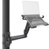 CondoMounts CLMLTP1016 Ergonomic Laptop Mount for Poles | Fits Devices Up to 19" | 360 Rotation | Anti-Slip Tray | Tool-Free Strap Mounting | Outdoor, Industrial & Mobile Workstations view 2