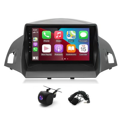 Android 13 Car Stereo for Ford Escape 2013-2016 9 Double Din Touchscreen Bluetooth Radio with CarPlay Android Auto GPS Navigation WiFi DSP FM Backup Camera MIC-4+64G
