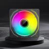 120mm ARGB Computer Case Fan, 3 Pin PWM Silent Computer Fan, Adjustable Speed 800 to 1800RPM, LED Light CPU Cooling Fan (Forward Blades) view 4