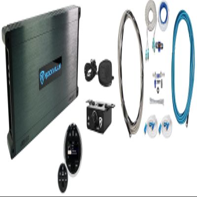 Rockville Bundle: (1) RGHR48A 4 Zone Marine Receiver+Remote Bundle with (1) DBM65 6-Ch 2600w Amplifier+(1) RMWK4 4 AWG Gauge Install Wire Kit+(2) MRCA25 25 Foot Marine RCA Cable (5 Items)